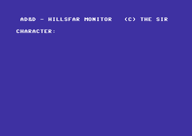 Hillsfar Character Editor