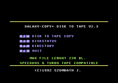 Galaxy-Copy+ Disk to Tape V2.3